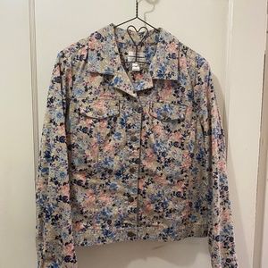 Denim print jacket